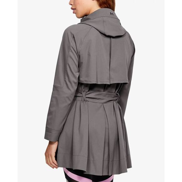 UNDER ARMOUR Misty Copeland Vented Trench Jacket Loose Fit Mink Gray HTF Sz XL - Picture 3 of 16